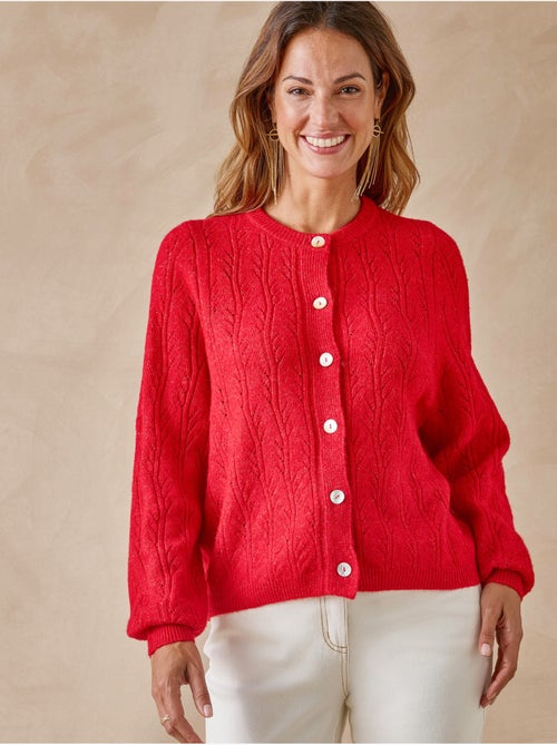 Cardigan femme en maille fantaisie - DAXON - Kiabi