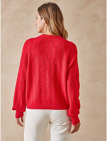 Cardigan femme en maille fantaisie