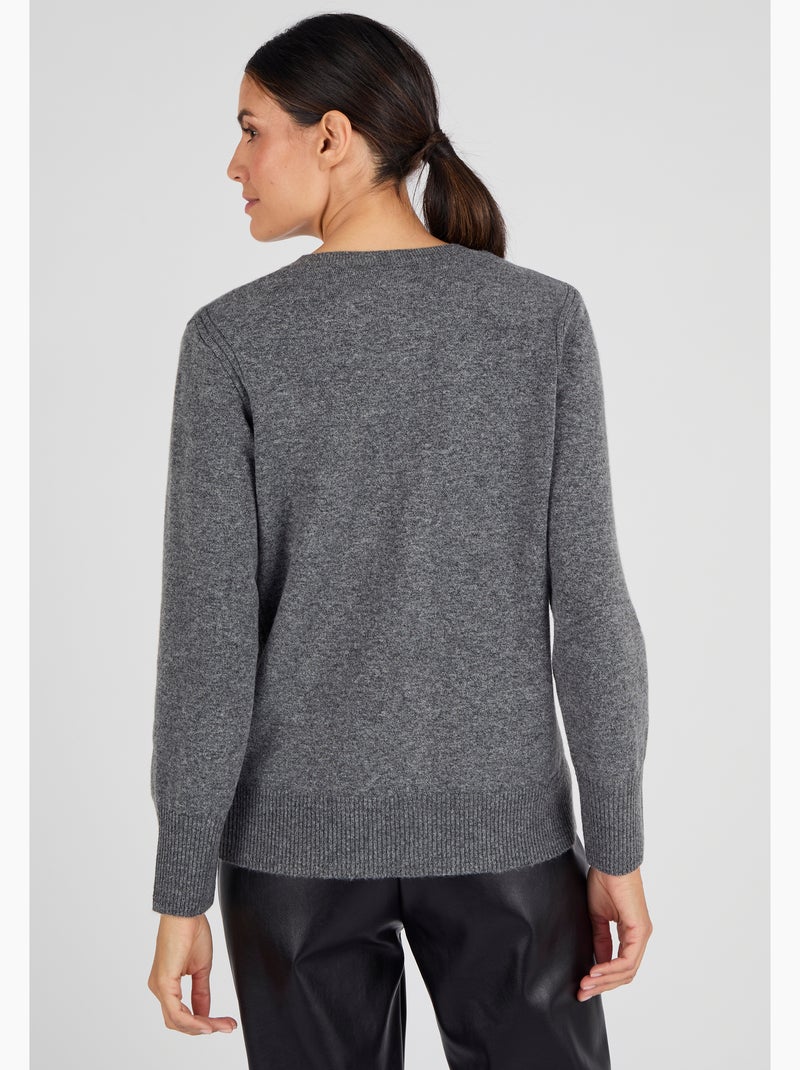 Cardigan fine maille Thermolactyl - Damart Gris - Kiabi