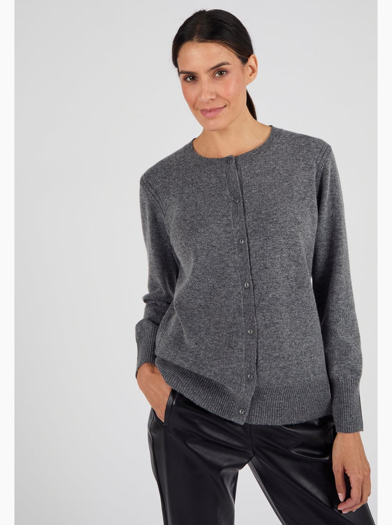 Cardigan fine maille Thermolactyl - Damart Gris - Kiabi