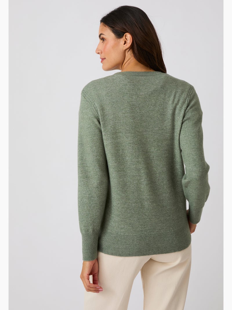 Cardigan fine maille thermolactyl - damart Vert - Kiabi