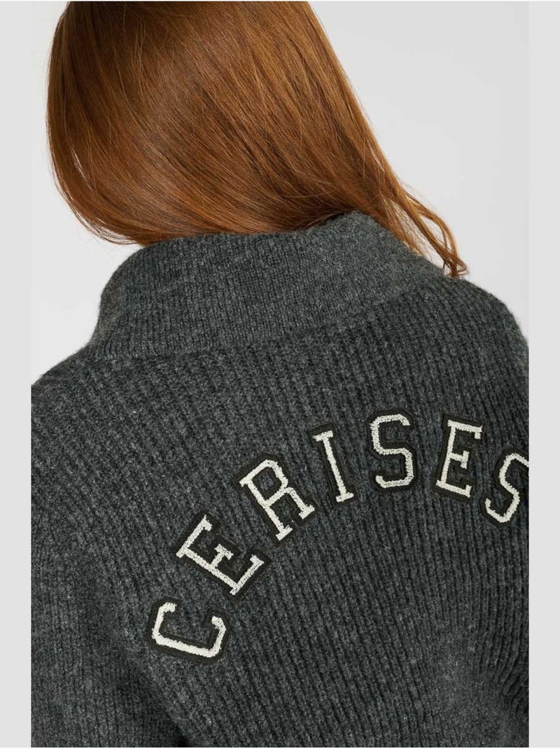 Cardigan fordgi 'le temps des cerises' Gris - Kiabi