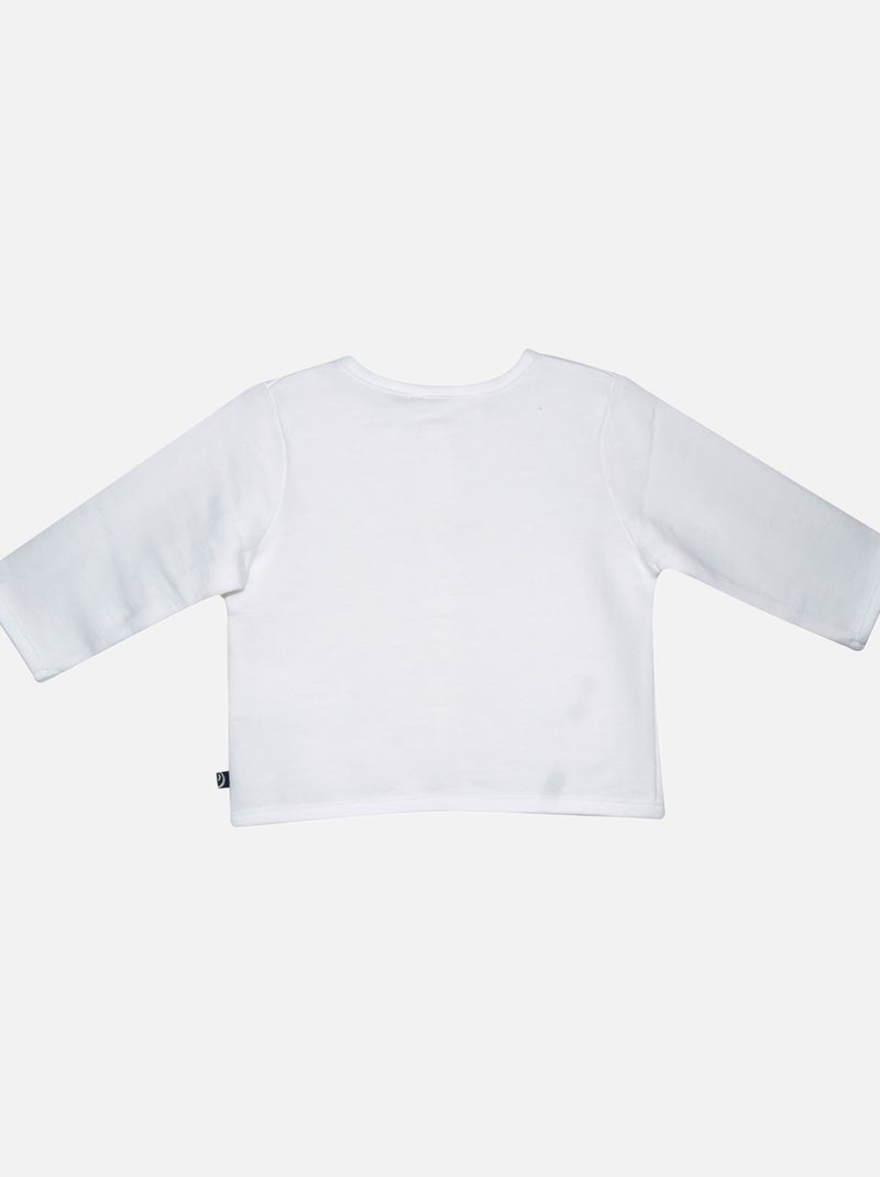 CARDIGAN GYPSOPHILE MOLLETON BEBE Blanc - Kiabi