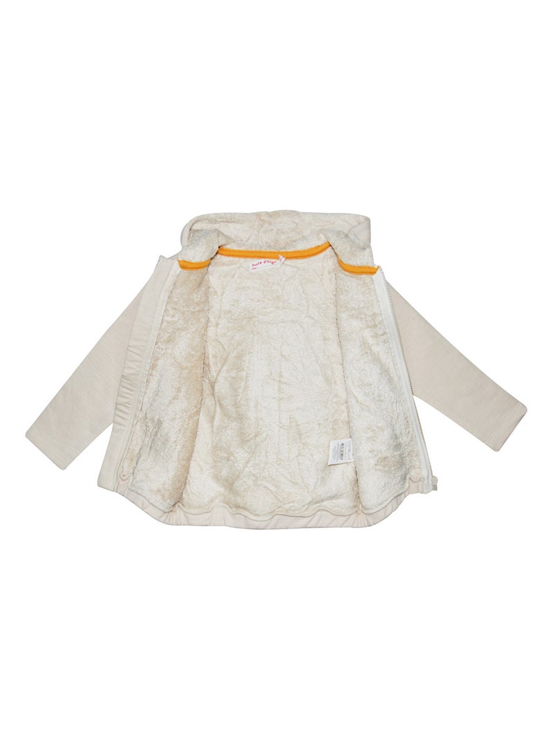 CARDIGAN JENIFER MOLLETON ENFANT Beige - Kiabi