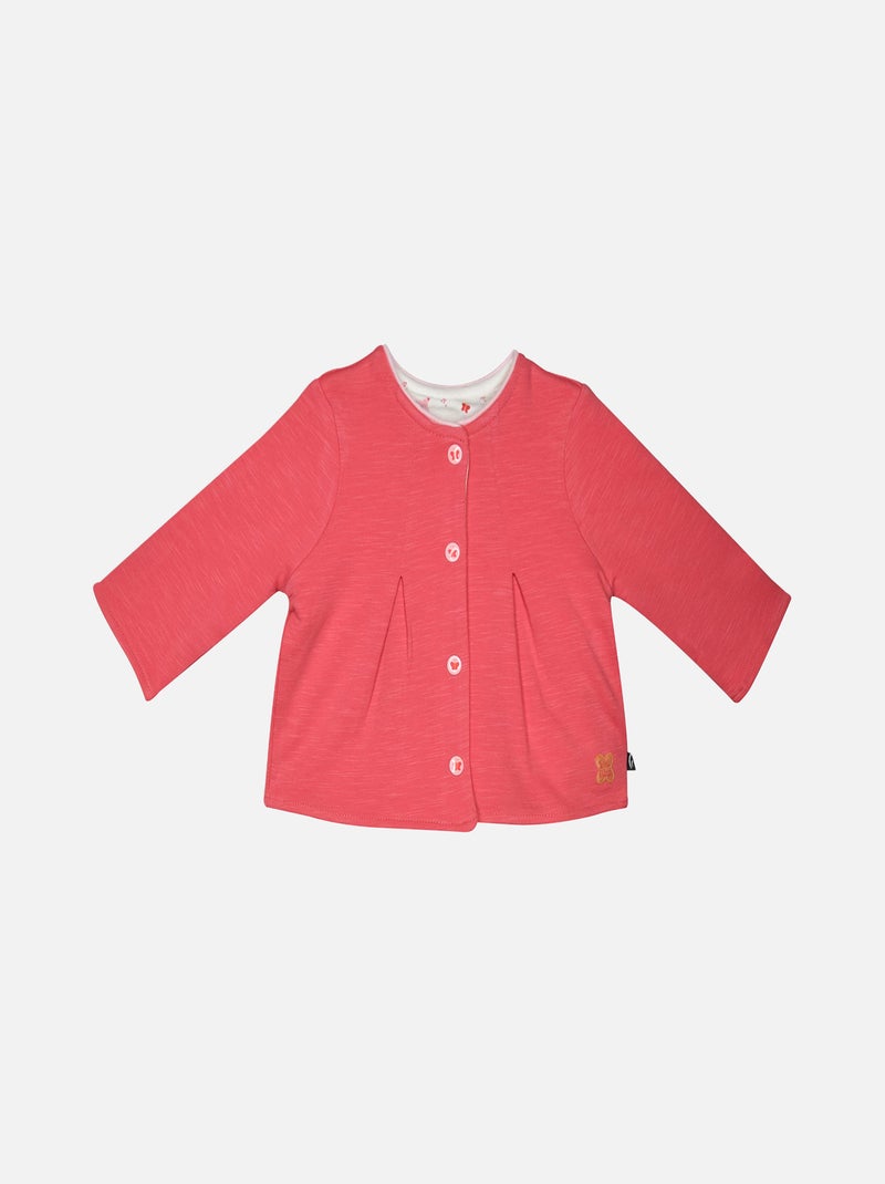 CARDIGAN LEA MAILLE BEBE Rose - Kiabi