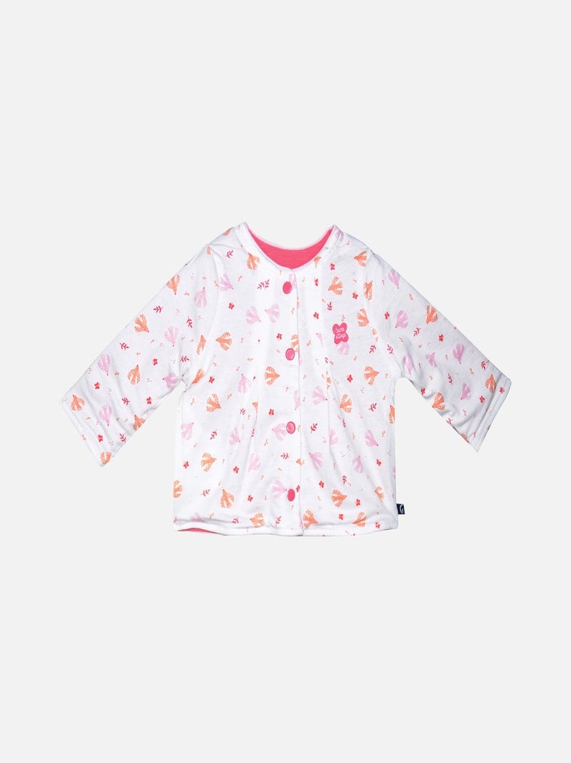 CARDIGAN LEA MAILLE BEBE Rose - Kiabi