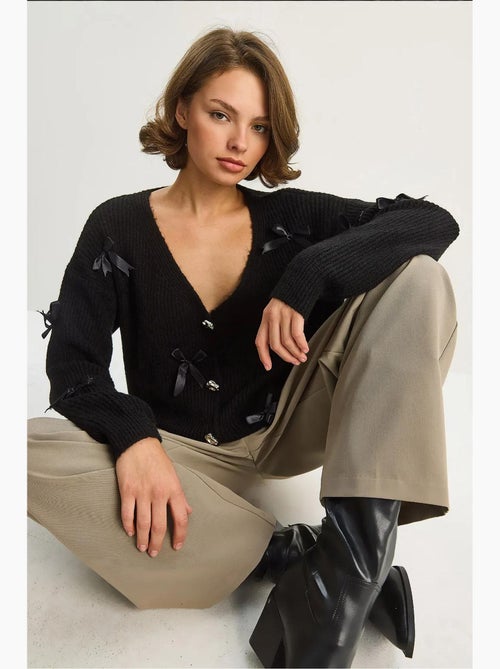 Cardigan long oversize à côtes lucci - Kiabi Cardigan long oversize à côtes lucci - Kiabi