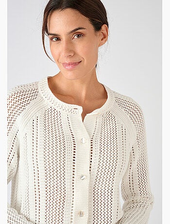 Cardigan maille ajourée - Damart