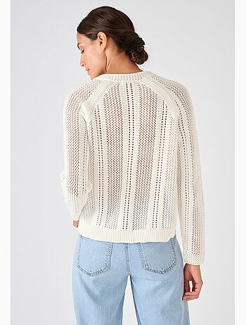 Cardigan maille ajourée - Damart