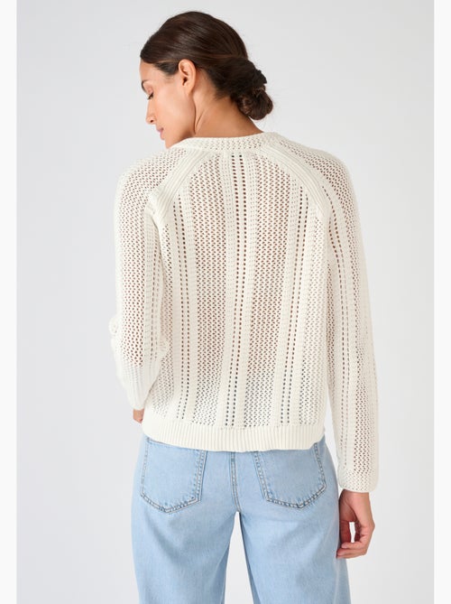 Cardigan maille ajourée - Damart - Kiabi