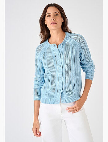 Cardigan maille ajourée - Damart