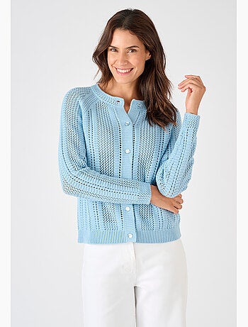 Cardigan maille ajourée - Damart