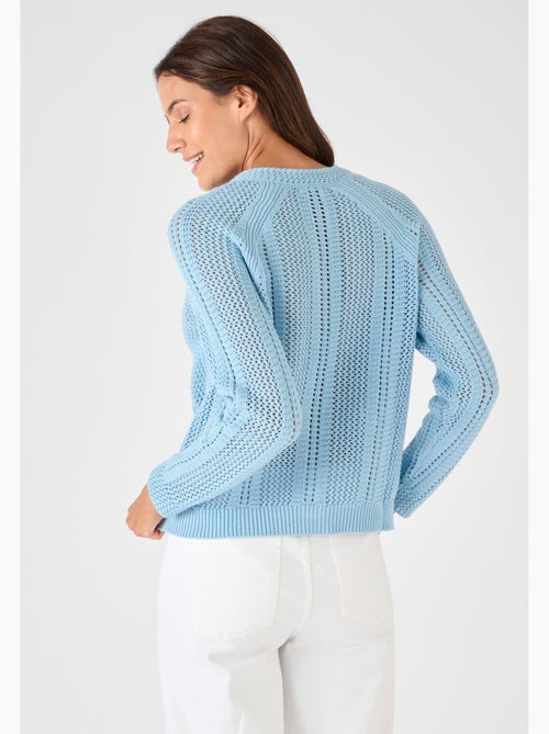 Cardigan maille ajourée - Damart - Kiabi