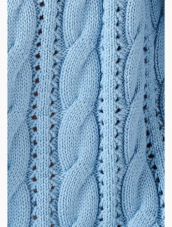 Cardigan maille ajourée et torsades - Damart