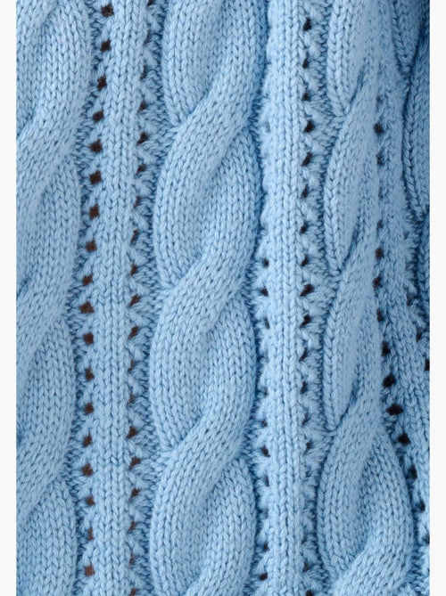 Cardigan maille ajourée et torsades - Damart - Kiabi