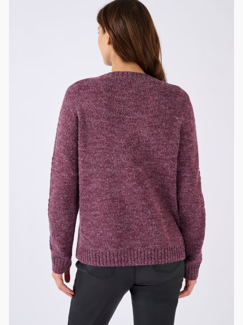 Cardigan maille chinée thermolactyl - damart Rouge - Kiabi