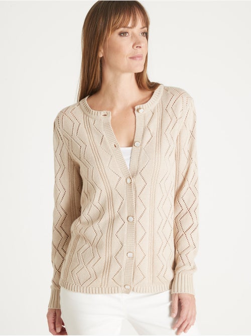 Cardigan maille fantaisie - DAXON - Kiabi
