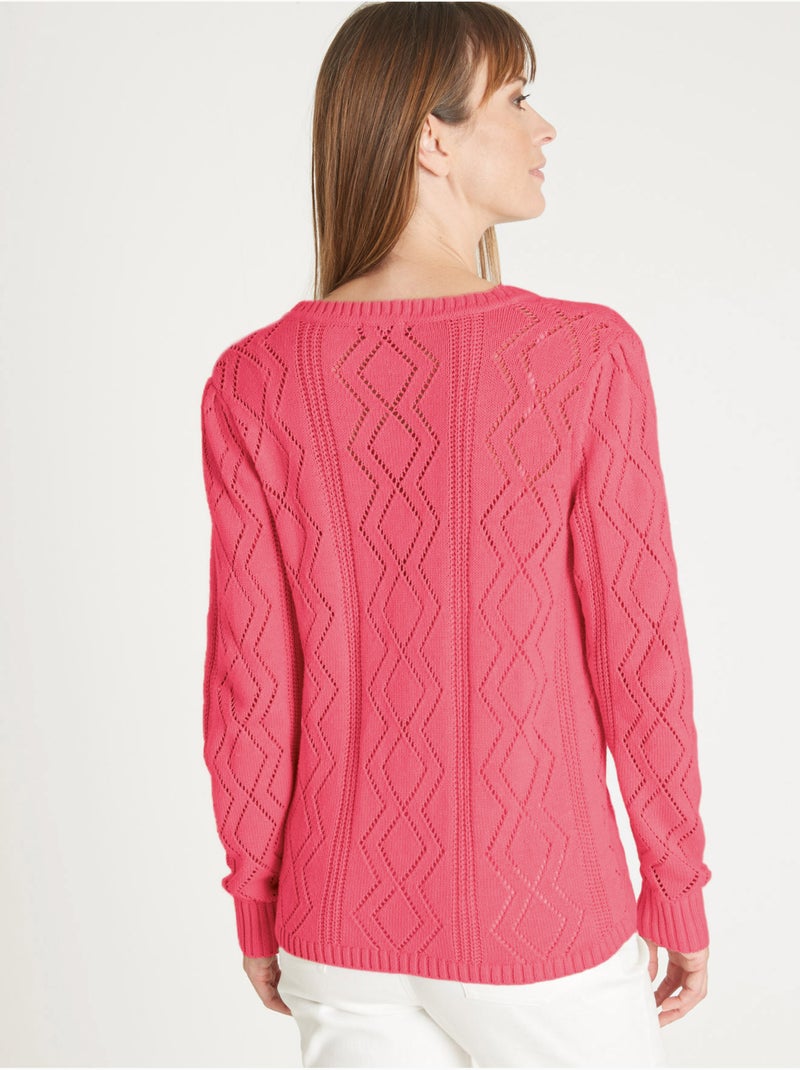 Cardigan maille fantaisie - DAXON Rose - Kiabi
