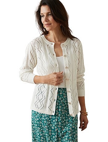 Cardigan maille fantaisie