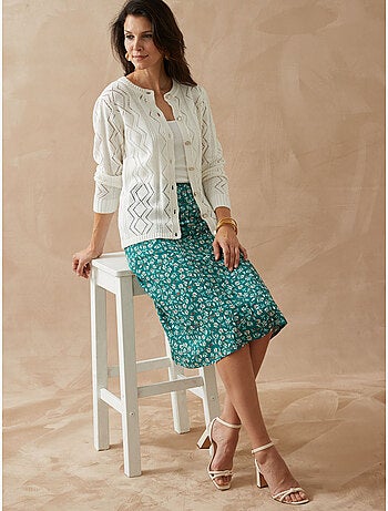 Cardigan maille fantaisie