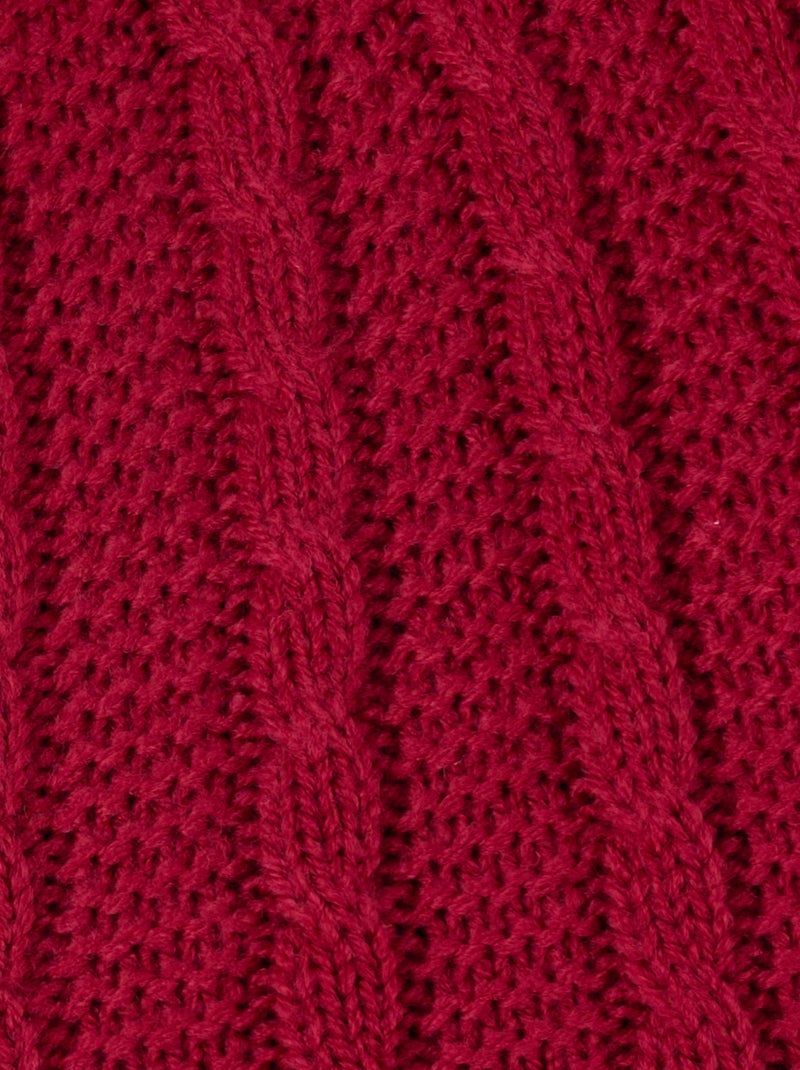 Cardigan maille fantaisie manches longues - Damart Bleu - Kiabi