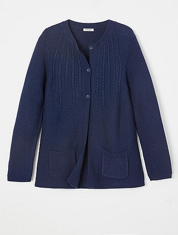 Cardigan maille fantaisie manches longues - Damart