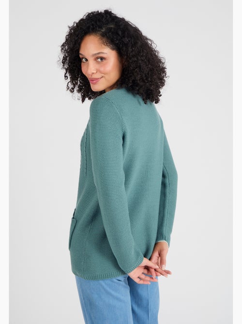 Cardigan maille fantaisie manches longues - Damart - Kiabi