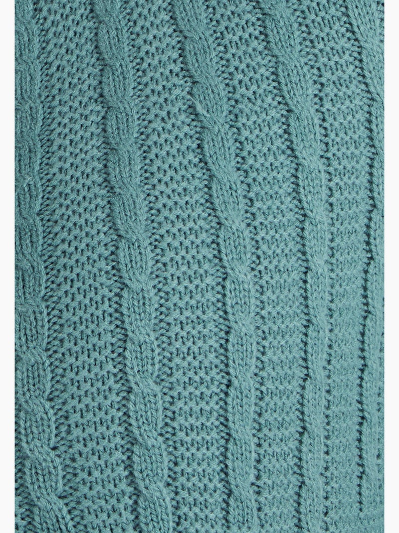 Cardigan maille fantaisie manches longues - Damart Vert - Kiabi
