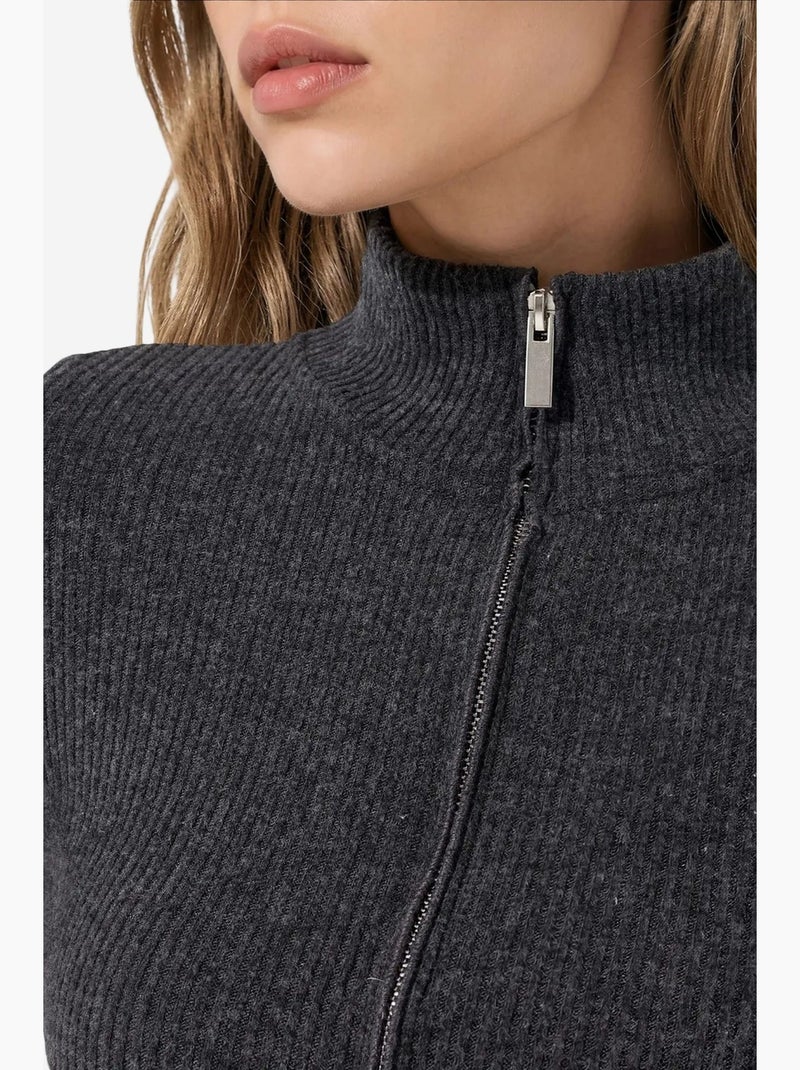 Cardigan maille femme busem Gris Noir - Kiabi
