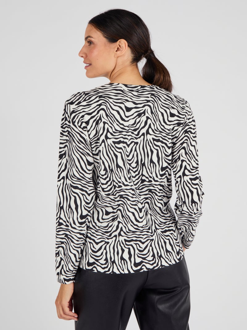Cardigan maille fine - Damart Noir - Kiabi