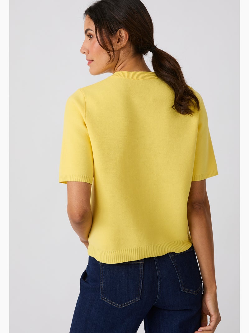Cardigan maille milano - Damart Jaune - Kiabi