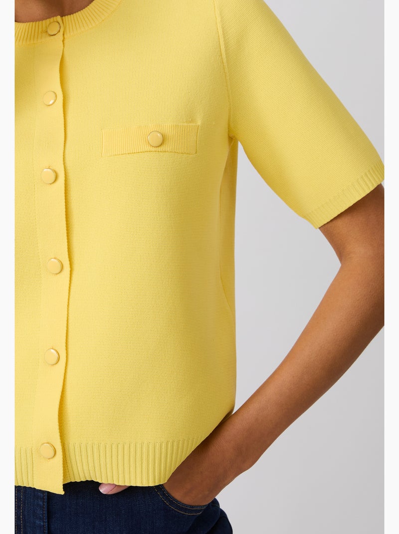 Cardigan maille milano - Damart Jaune - Kiabi