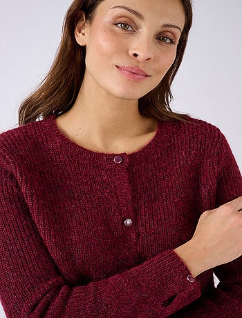 Cardigan maille perlée mélange alpaga - Damart