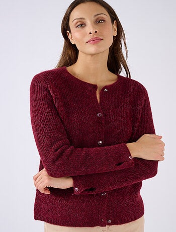 Cardigan maille perlée mélange alpaga - Damart