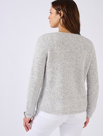 Cardigan maille perlée mélange alpaga - Damart