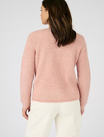Cardigan maille perlée mélange alpaga - Damart