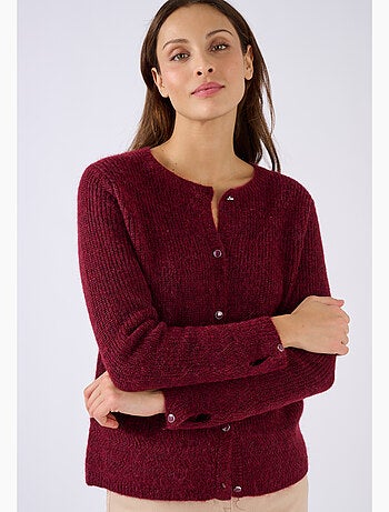 Cardigan maille perlée mélange alpaga - Damart