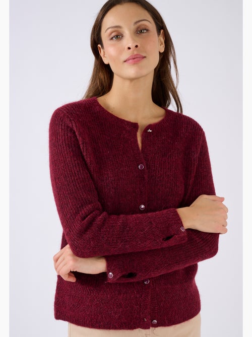 Cardigan maille perlée mélange alpaga - Damart - Kiabi
