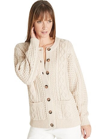 Cardigan maille torsadée - DAXON