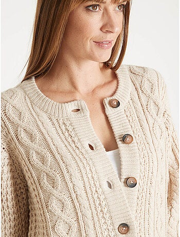 Cardigan maille torsadée - DAXON