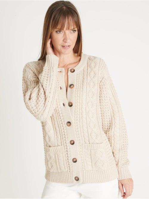 Cardigan maille torsadée - DAXON - Kiabi