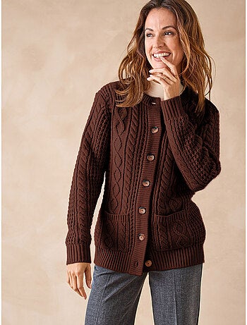 Cardigan maille torsadée - DAXON