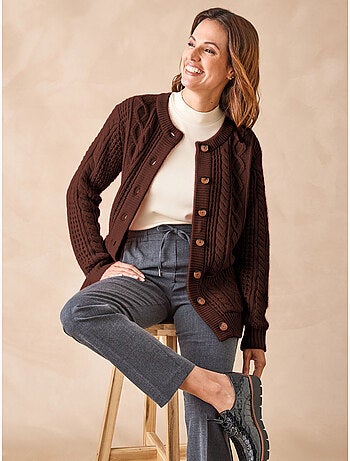 Cardigan maille torsadée - DAXON