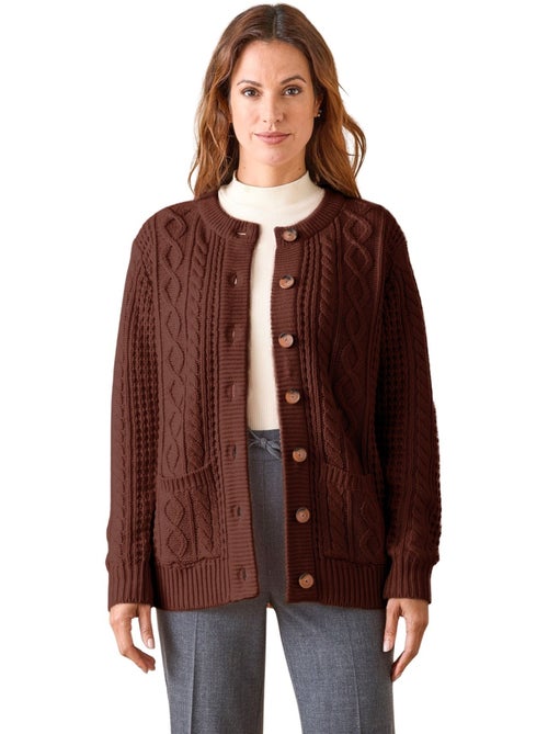 Cardigan maille torsadée - DAXON - Kiabi