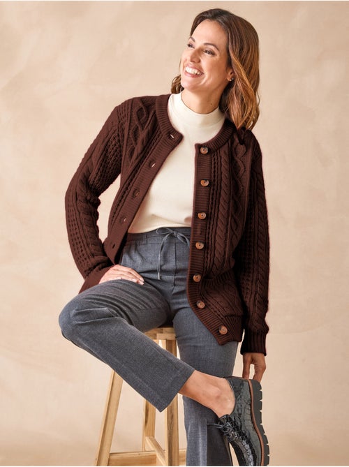 Cardigan maille torsadée - DAXON - Kiabi