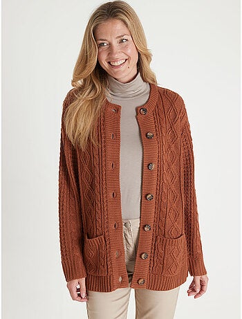 Cardigan maille torsadée - DAXON
