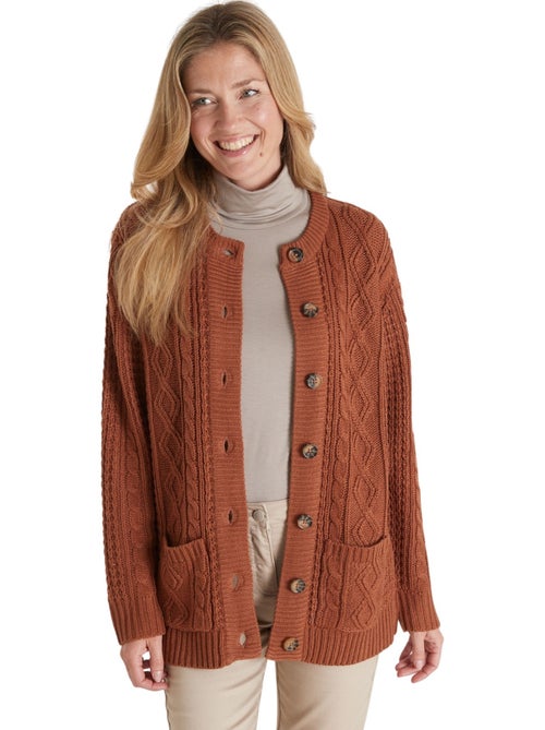 Cardigan maille torsadée - DAXON - Kiabi