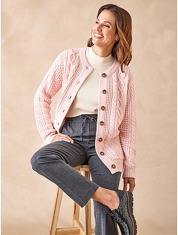 Cardigan maille torsadée - DAXON