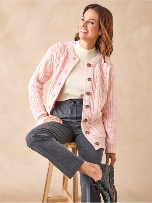 Cardigan maille torsadée - DAXON - Kiabi Cardigan maille torsadée - DAXON - Kiabi