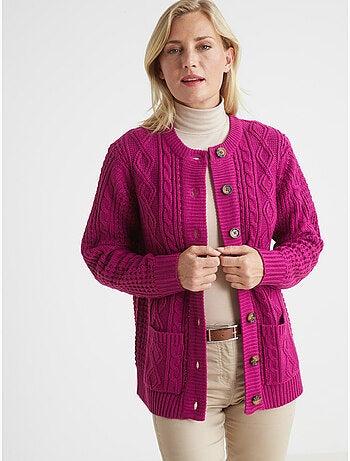 Cardigan maille torsadée - DAXON